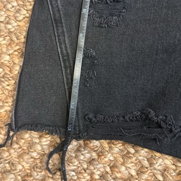 Free People We the Free Black Denim Mini Skirt Button-Up - Picture 3 of 6